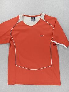 Nike Challenge Court Short Sleeve Tennis Shirt (Womens Medium) Red