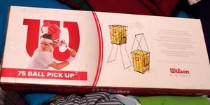 WILSON  TENNIS 75 BALL PICK UP NEW IN BOX HOPPER PORTABLE BASKET NEW