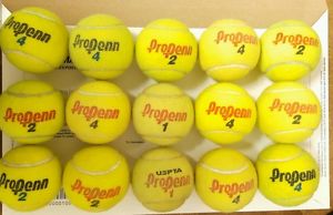 Lot 15 USED dead TENNIS BALLS ProPENN Dog Fetch Toy Priority Mail walker chair