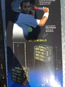 Tourna Pete Sampras Ballport Tennis Ball Basket Hopper Pick Up 80-Ball Holder