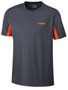 Mesa Ping Pong Ropa: Stiga Camisa Atlantis – Gris/Naranja (tallas XS-XXL)