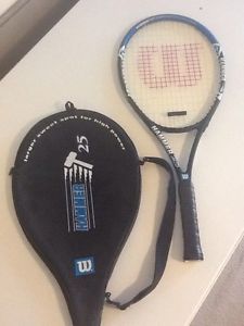Wilson Hammer 25 midplus Junior Tennis Racquet, Blue & Black grip 3 7/8