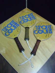 LOT OF 3 MARCRAFT PADDLE BALL RACQUETS PADDLES VARSITY SPORT COURT