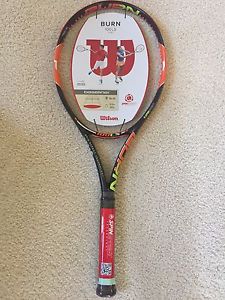 Wilson Burn 100LS Lite Tennis Racquet (4 1/8) and Wilson Federer Team 6 Pack Bag