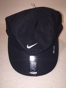 NEW NIKE Black YOUTH Size 4/7 Unisex  Golf  Cap DRI-FIT Tennis Hat Featherlight