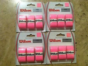 Four new Wilson Feel Overgrip Pro Perforated 3 pack, pink