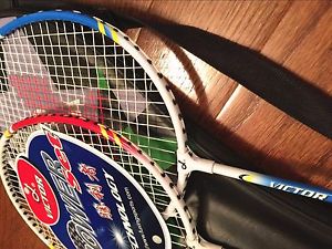 1 Pair Steel Shaft  High-strength Badminton Racket With Racquet Bag New !!!!!