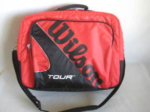 Wilson Tour Tennis Racquet Bag Red Messenger Black