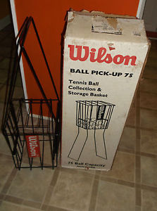 WILSON TENNIS BALL PICK UP 75 COLLECTION/COLLECTOR & STORAGE BASKET metal/wire