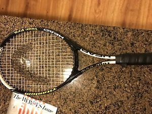 Head Tour Pro Titanium Black White Tennis Racquet Racket Original Strings 4 3/4"