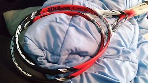 2x Wilson Steam 99S  4 3/8 or 3 Grip  Tennis Racket