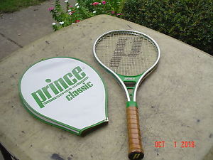 Prince Series 110 Classic Aluminum Tennis Racquet w 4 3/8" Leather Grip  +Cover