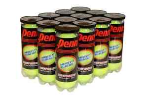 Penn Tennis Balls 12 Can Case Championship Extra Duty Value Bulk Rubber Yellow