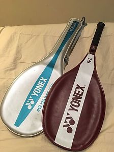 LOT 2 VINTAGE YONEX TENNIS RACQUETS R-1 REXPLAY GRAPHITE R-2 ALLOY VGC+