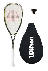 Wilson Ripper 140 BLX Raquette De Squash + Housse + Balles De 3 Squash