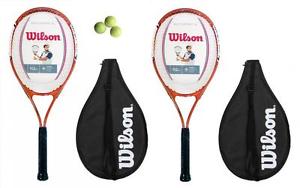 2 x Wilson Matchpoint XL Raquetas De Tenis + 3 Bolas