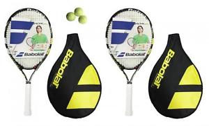 2 x Babolat Nadal 23" Raquetas De Tenis Junior + 3 Pelotas De Tenis