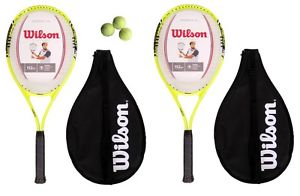Wilson Energía XL 2 x Raqueta De Tenis Juego (Con Headcovers)+ 3 Pelotas