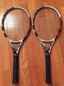 TWO BABOLAT AERO PRO DRIVE 2012 FRENCH OPEN TENNIS RACKETS 4-1/2"