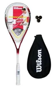 Wilson Pro Raquette De Squash + 3 Boules