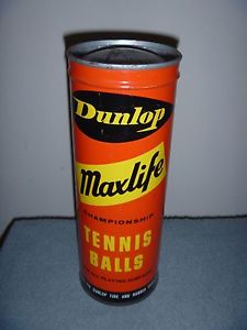 VTG Can of 3 Dunlop Maxlife Championship White Tennis Balls UNOPENED W/ KEY