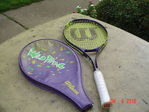 Wilson Wild Thing Tennis Racquet 4 1/2 Grip w Pro Overwrap Cover 110 Head