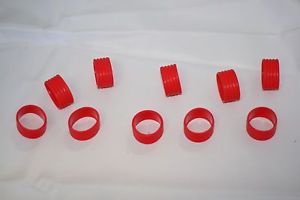 RACQUETBALL FINISHING GRIP RING. RUBBER. RED COLOR. TEN. 10 SETS. in bulk.