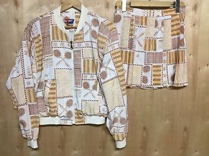 VTG TAIL Jacket M Skirt 10 Set Suit Pair 80s Womens Tennis Pleated