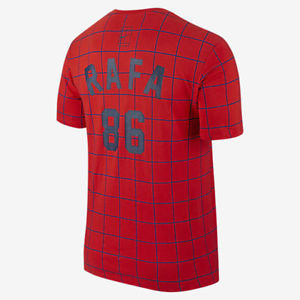 NWT Men's NIKE Court Premier Rafa S/S Crew Tee Shirt 739475 657 Rafael Nadal RED