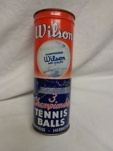 1940's Wilson Tennis Ball Can, Factory Sealed Unopened, Graphics, Ex Cond, Nice