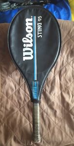 Vintage Wilson Sting 95 High Beam Series Tennis Racket in Original Cover Case!!