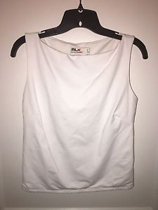 Ralph Lauren White Tennis Top Size L 
