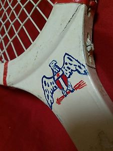 Wilson Tennis Racquet Hand Painted American Eagle Vintage Great Red White Blue