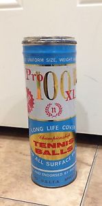 Vintage National Pro100XL Tennis Balls Unopened Can Key Wind England Advertising