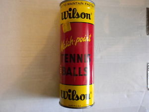 Vintage Wilson Match Point Tennis Balls Sealed Can 1960's w/ Original Price Tag