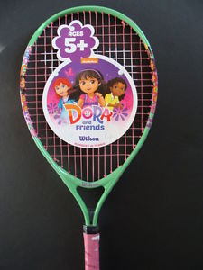 NEW WILSON 21" Junior Tennis Racket Dora 5+ yrs Racquet Youth 3.5" Grip Pink NWT