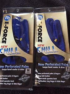 2 E-Force Racquetball Gloves CHILL RIGHT SIZE MED