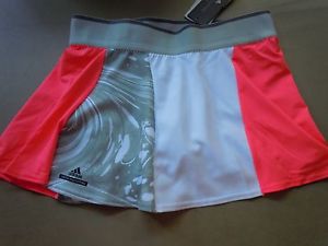 adidas x Stella McCartney - Tennis Skort (Medium) Red / White-Grey AP4845