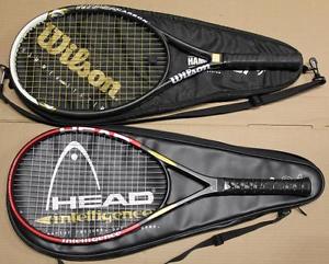 Wilson Hyper Carbon Hammer & Head Intelligence i.S4 Tennis Raquets 4 1/4 & 4 3/8