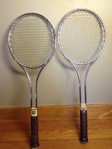 Vintage Pair Wilson T2000 Tennis Racquets Nice And Tight!