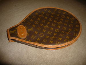 LOUIS VUITTON Vintage Authentic LV Monogram Tennis Racquet Cover Case TALON Zip