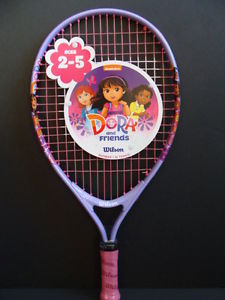 NEW WILSON 19" Junior Tennis Racket Dora Racquet Youth 3.5" Grip 2-5 Years NWT