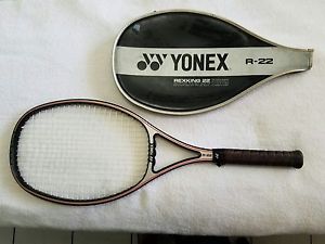 Vintage Yonex Iso-Metric Rexking 22 Tennis Racket w/Cover (Made in Japan) Used