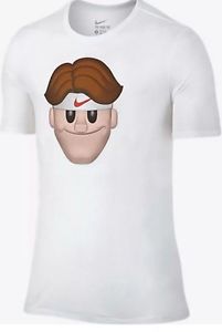 Authentic Nike Nikecourt Tennis Roger Federer Emoji Shirt RF Medium M