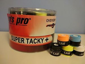 x60 OVERGRIP PROS PRO SUPER TACKY (COLORES). PADEL TENIS BADMINTON OVERGRIPS