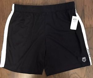 K-Swiss Men's Black Accomplish Knit Tennis Shorts (Sz XL) Factory Sealed NWT