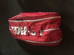 Wilson Tour Molded Tennis Bag Red Thermoguard 15 tennis racquets