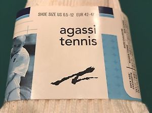 Nike DRI-FIT Agassi Tennis cushioned crew socks Rare, Sampras, Federer Nadal