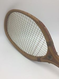 Antique NJ Magnan Wooden Tennis Racket / Racquet - No. Attleboro Mass. - RARE