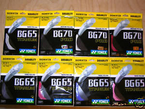 2 x Authentic Yonex BG 65Ti 70 Badminton String, BG65Ti BG70 **FREE SHIPPING**